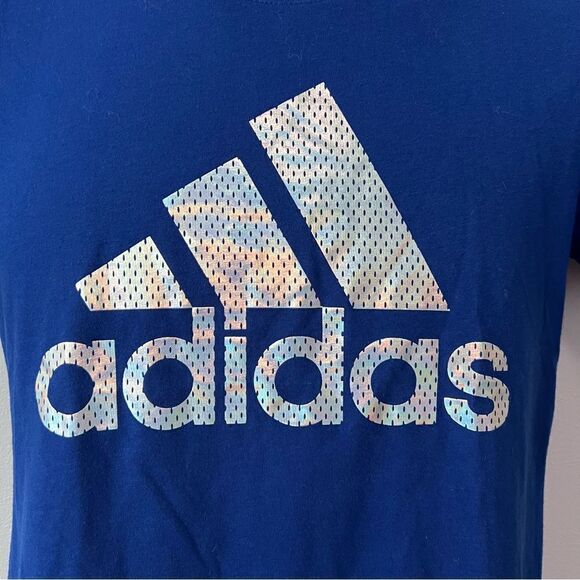 Adidas Blue Go To Performance Tee Size S - Picture 2 of 4